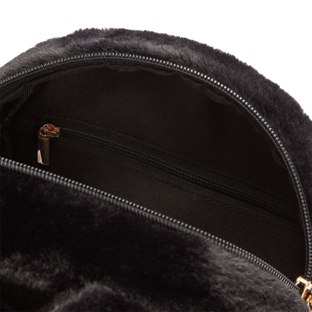 Mickey Mouse Icon Plush Crossbody Bag &ndash; Black