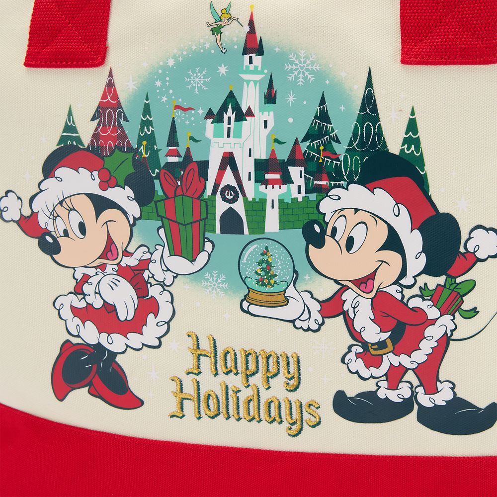 Mickey and Minnie Mouse ''Happy Holidays'' Tote Bag
