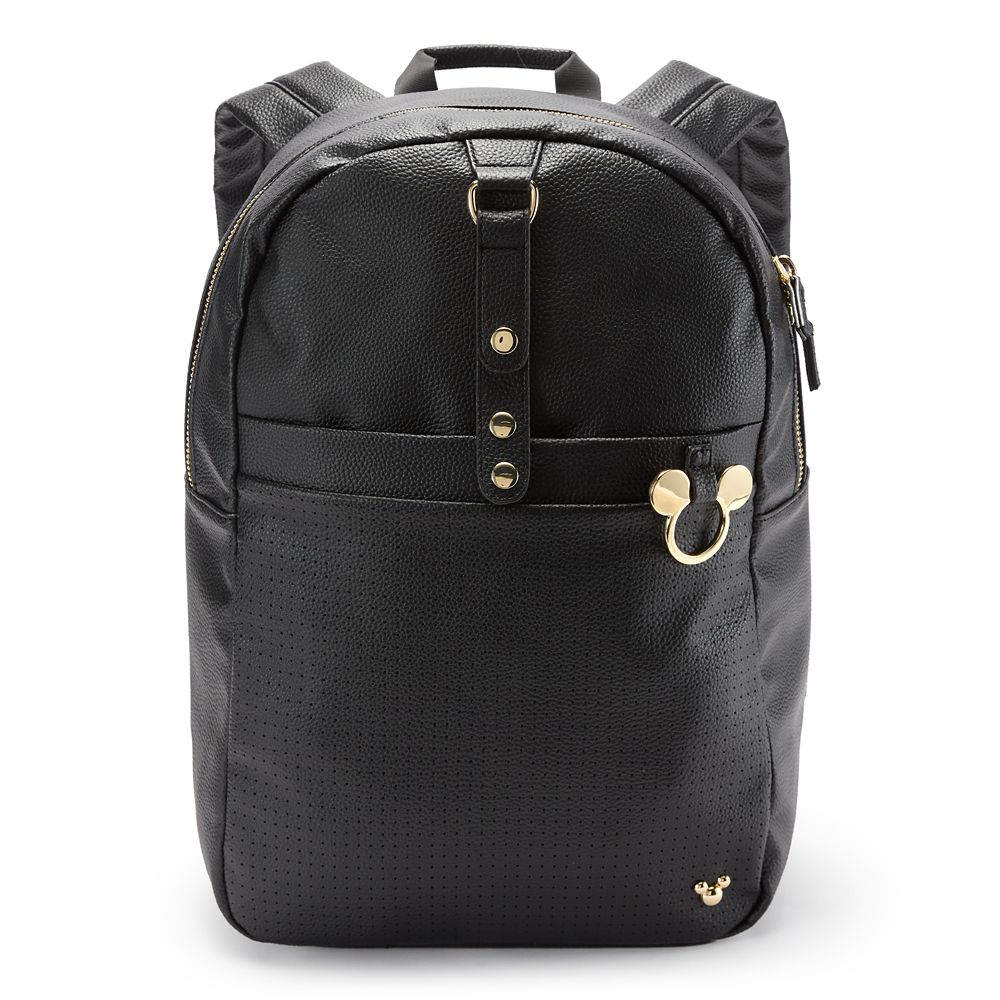 Mickey Mouse Icon Simulated Leather Flair Backpack