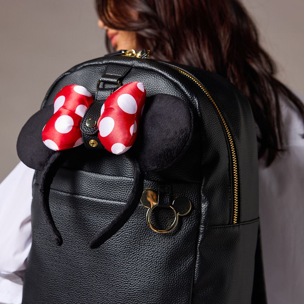 Mickey Mouse Icon Simulated Leather Flair Backpack