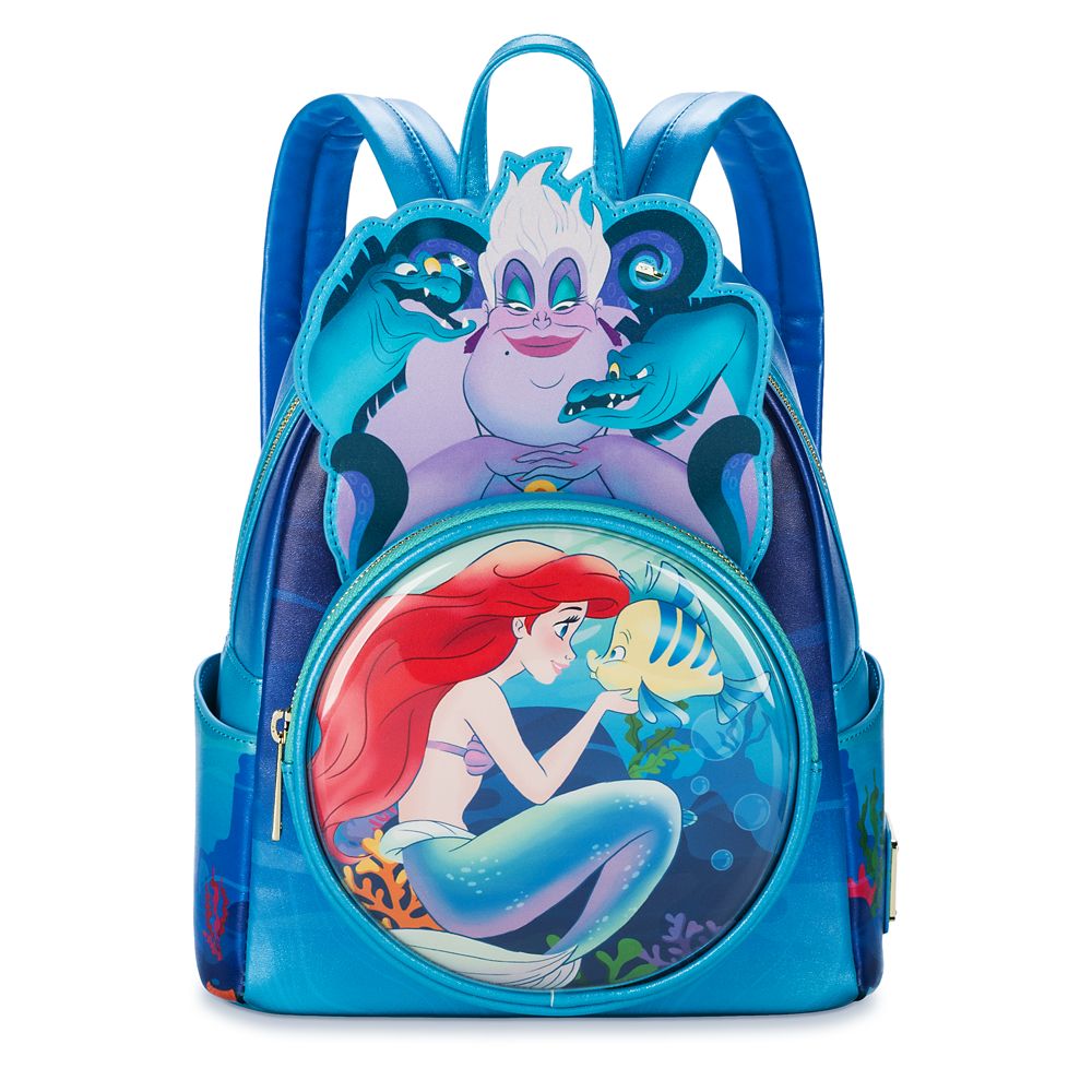 The Little Mermaid 35th Anniversary Glow-in-the-Dark Loungefly Mini Backpack