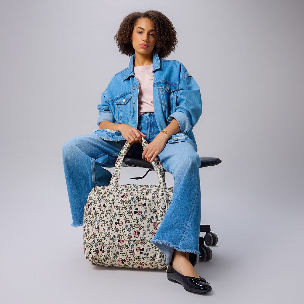 Mickey and Minnie Mouse Floral Carry-On Bag by Baggu &ndash; Exclusive