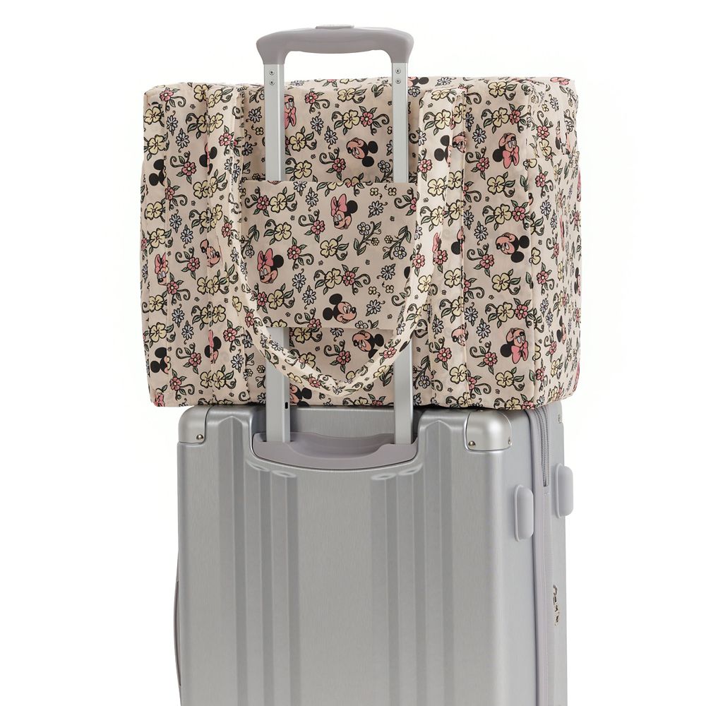 Mickey and Minnie Mouse Floral Carry-On Bag by Baggu &ndash; Exclusive