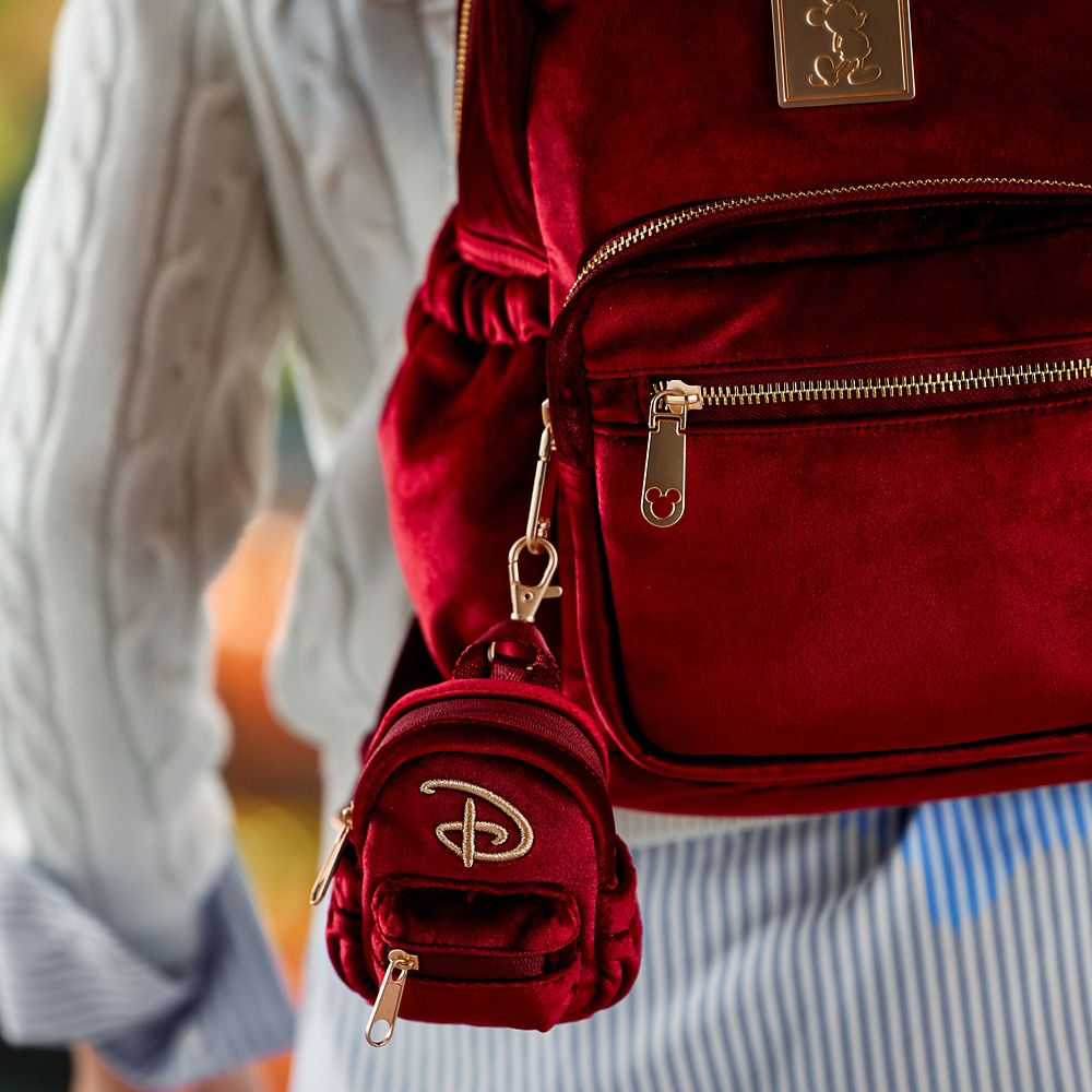 Disney Velvet Miniature Backpack Bag Charm