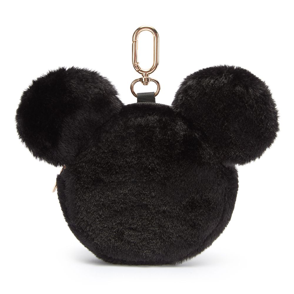 Mickey Mouse Icon Plush Coin Purse Bag Charm &ndash; Black