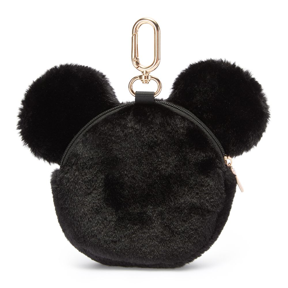 Mickey Mouse Icon Plush Coin Purse Bag Charm &ndash; Black