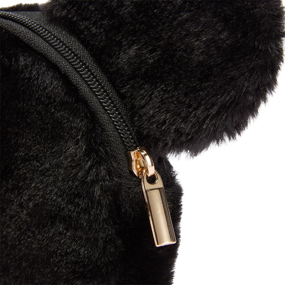 Mickey Mouse Icon Plush Coin Purse Bag Charm &ndash; Black
