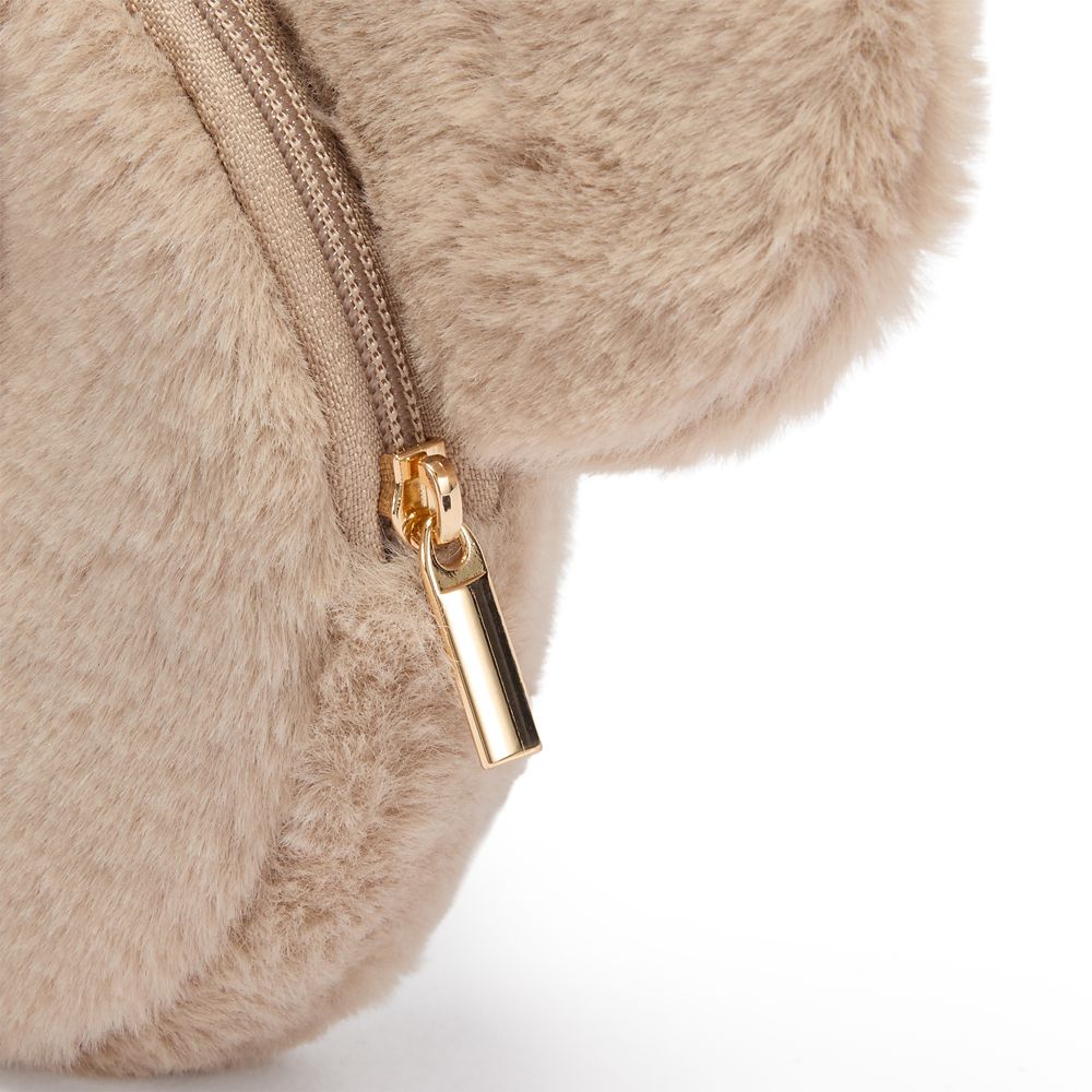 Mickey Mouse Icon Plush Coin Purse Bag Charm &ndash; Mocha