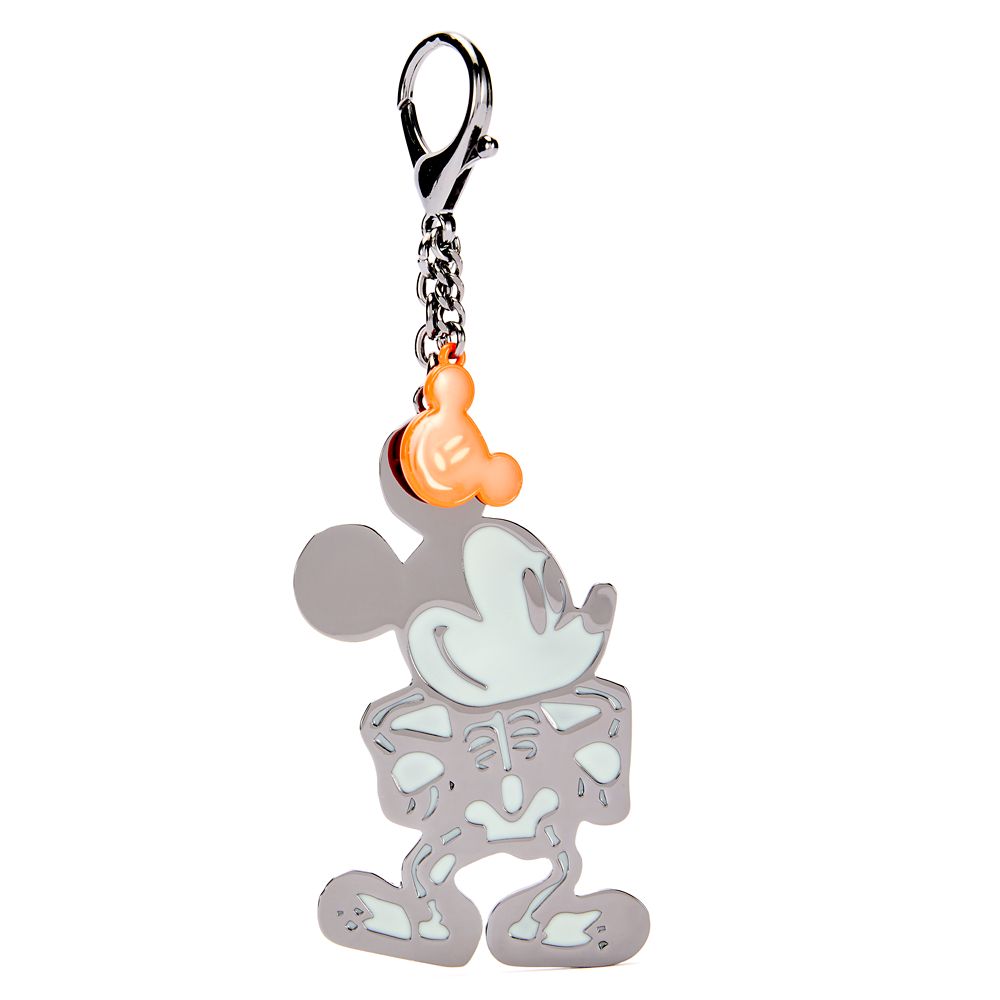 Mickey Mouse Glow-in-the-Dark Skeleton Flair Bag Charm Official shopDisney