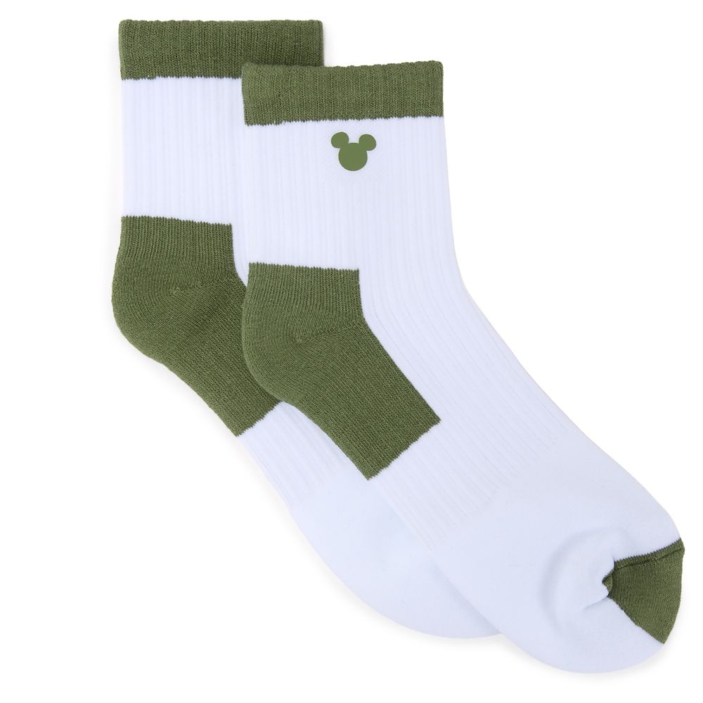 Mickey Mouse Icon Ankle Socks for Adults &ndash; Olive