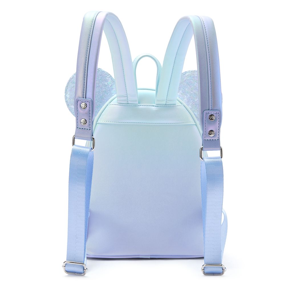 Minnie Mouse Sequined Loungefly Mini Backpack &ndash; Winter Blue