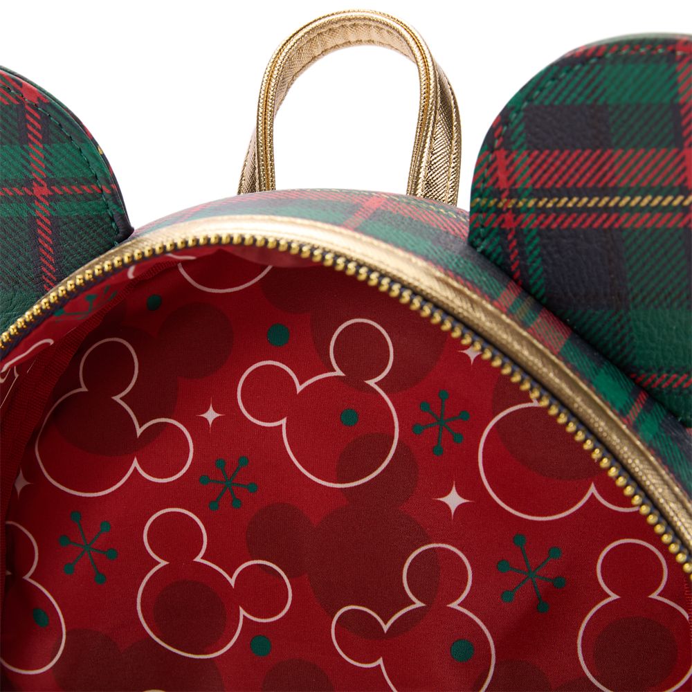 Mickey Mouse Holiday Plaid Loungefly Mini Backpack
