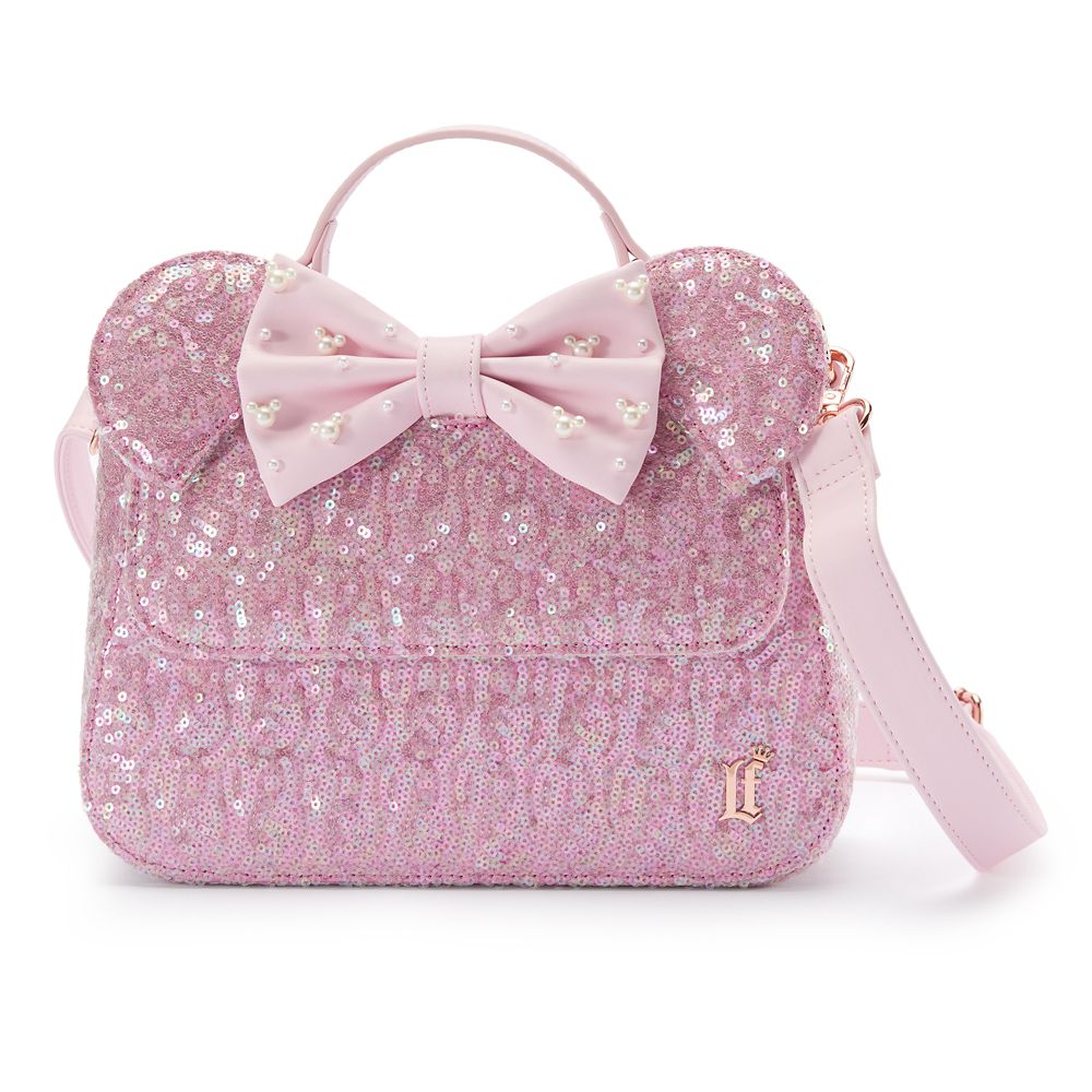 Minnie Mouse Ear Loungefly Crossbody Bag &ndash; Rose Pearl