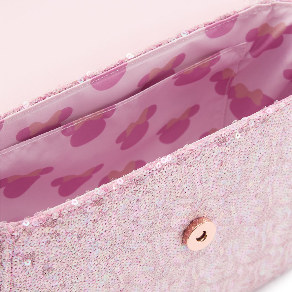 Minnie Mouse Ear Loungefly Crossbody Bag &ndash; Rose Pearl
