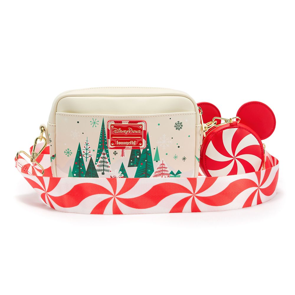 Santa Mickey Mouse Loungefly Holiday Crossbody Bag and Coin Purse Set