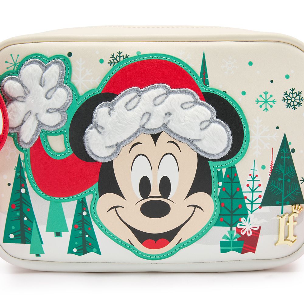 Santa Mickey Mouse Loungefly Holiday Crossbody Bag and Coin Purse Set