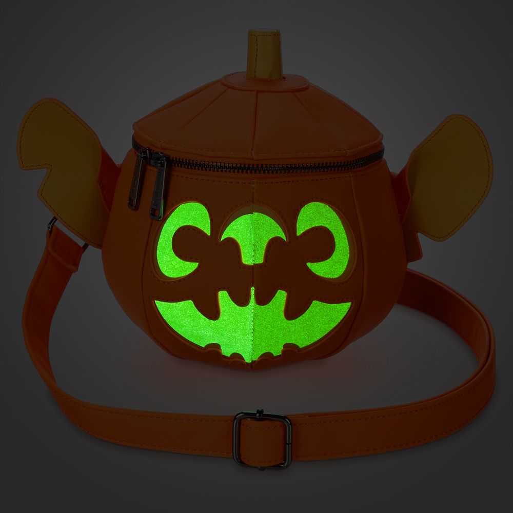 Stitch Glow-in-the-Dark Loungefly Jack-o'-Lantern Crossbody Bag