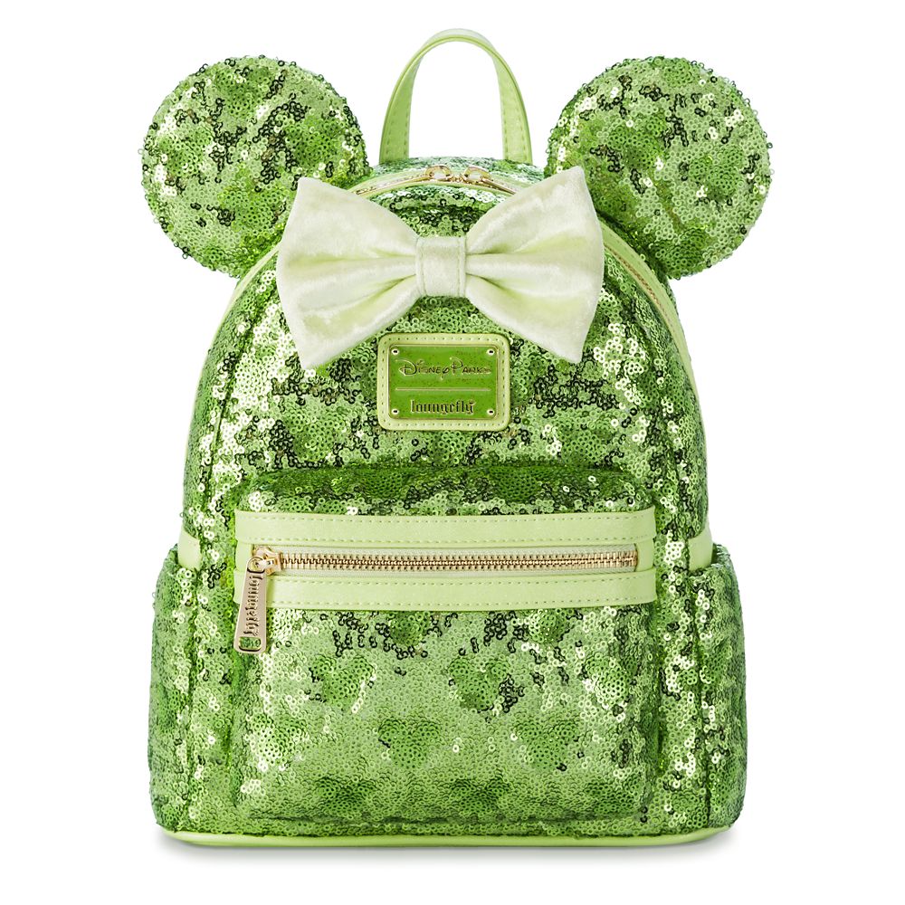 Minnie Mouse Sequined Loungefly Mini Backpack  Tinker Bell Green Official shopDisney