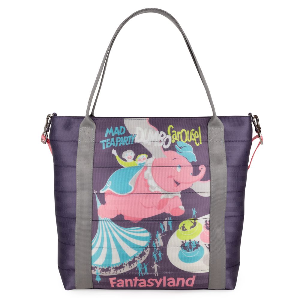 Dumbo Mad Tea Party and King Arthur Carousel Attraction Poster Tote by Harveys - Fantasyland