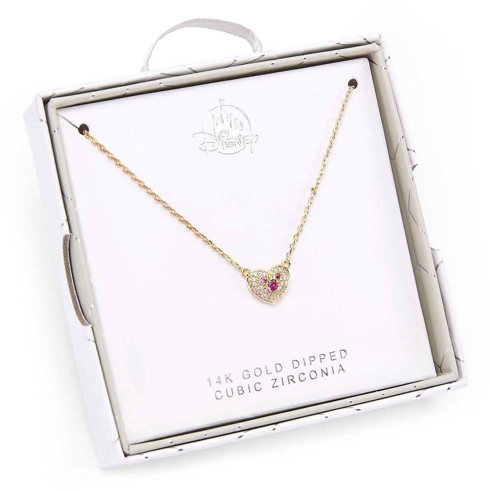 Mickey Mouse Icon Heart Pav&eacute; Necklace