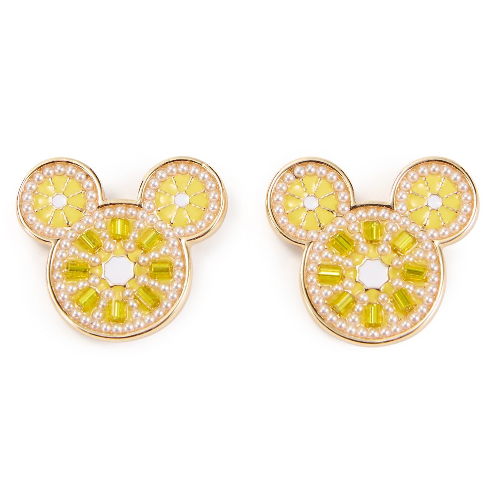 Mickey Mouse Icon Lemon Stud Earrings