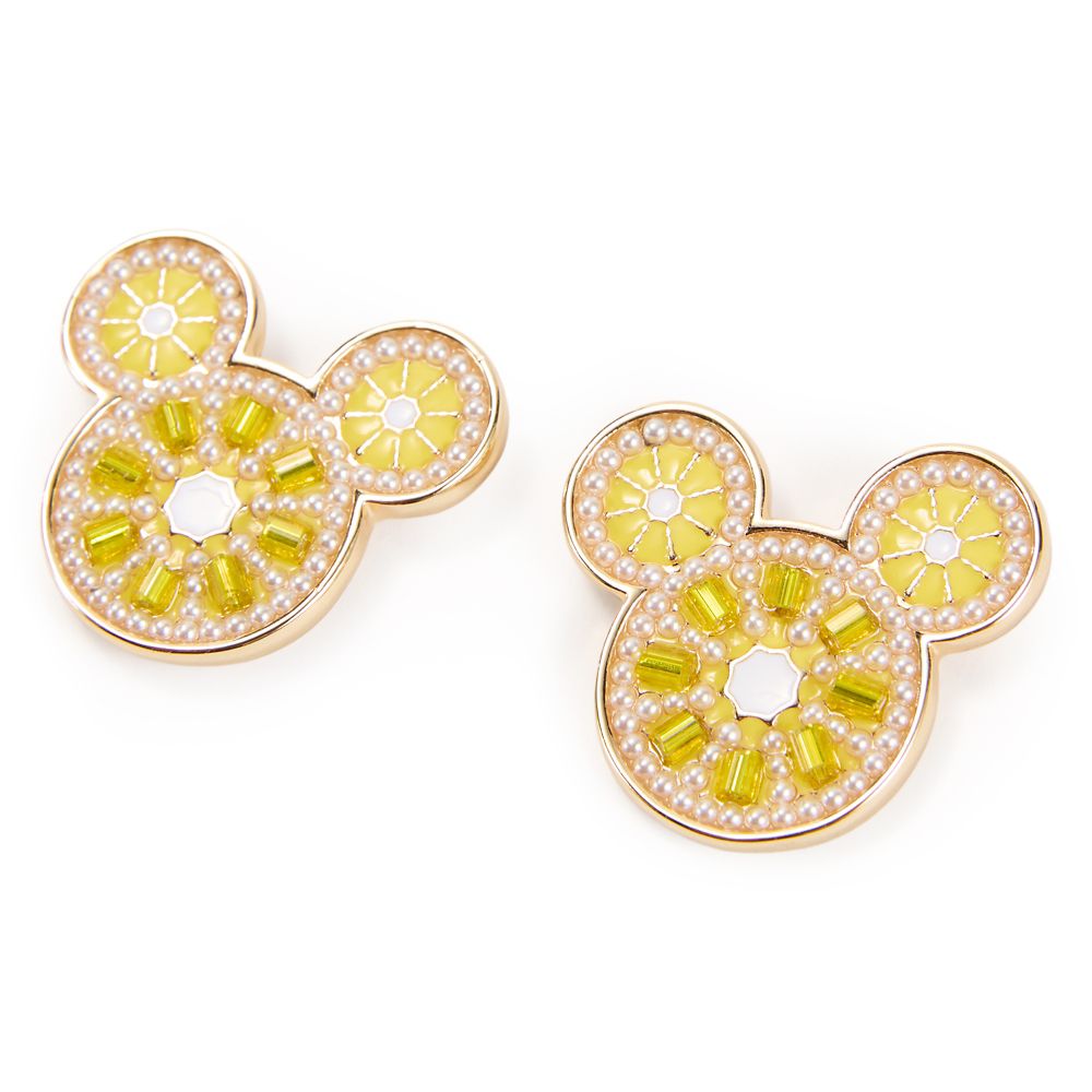 Mickey Mouse Icon Lemon Stud Earrings