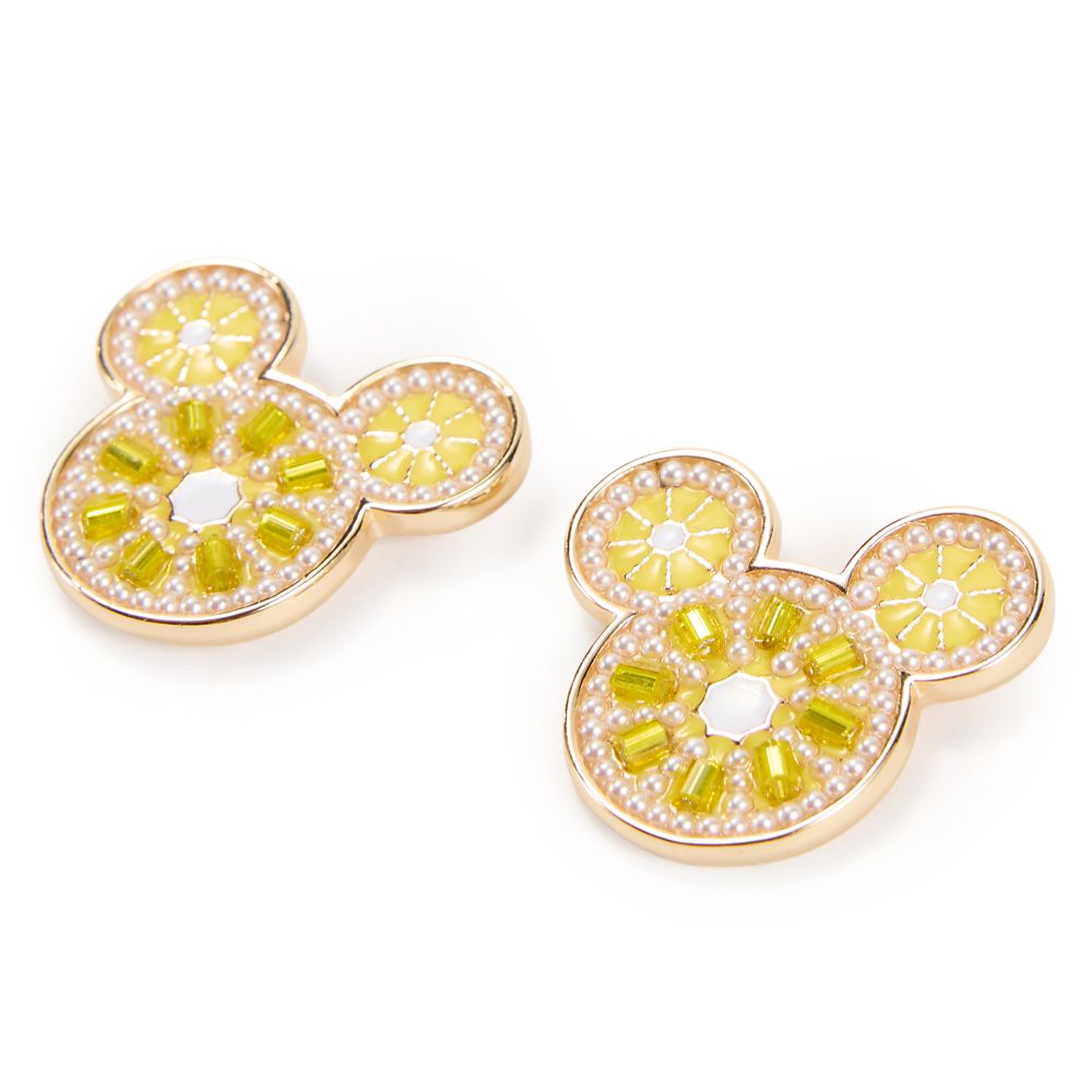 Mickey Mouse Icon Lemon Stud Earrings