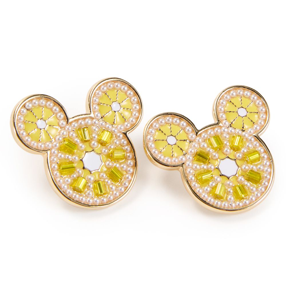 Mickey Mouse Icon Lemon Stud Earrings