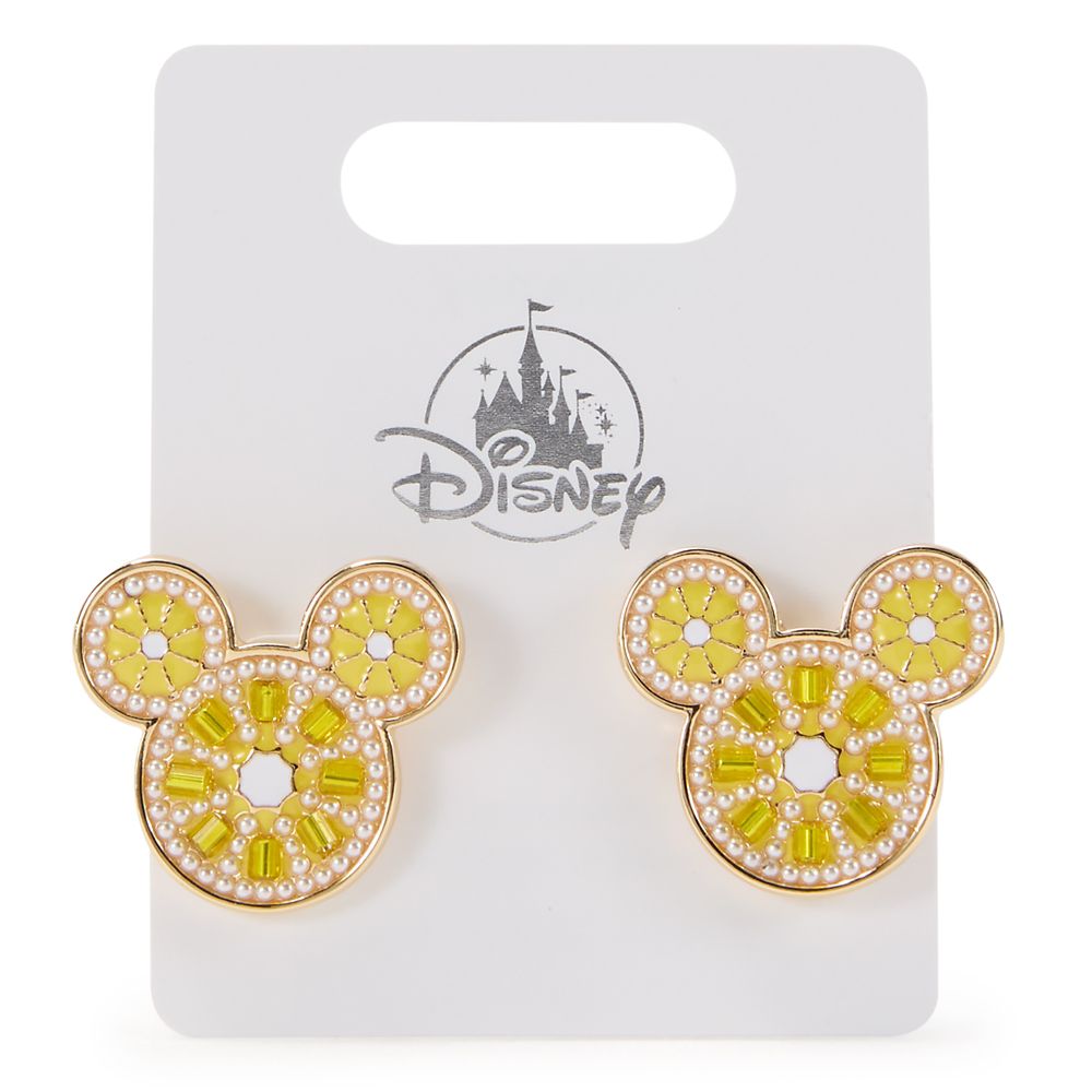Mickey Mouse Icon Lemon Stud Earrings