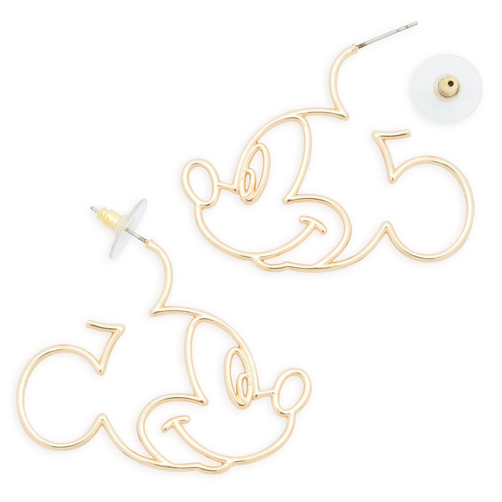 Mickey Mouse Face Hoop Earrings by BaubleBar