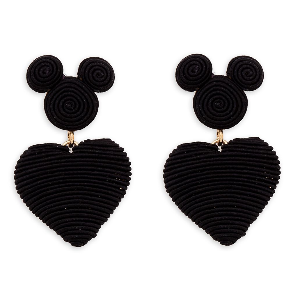 Mickey Mouse Icon and Heart Earrings by BaubleBar  Black Official shopDisney