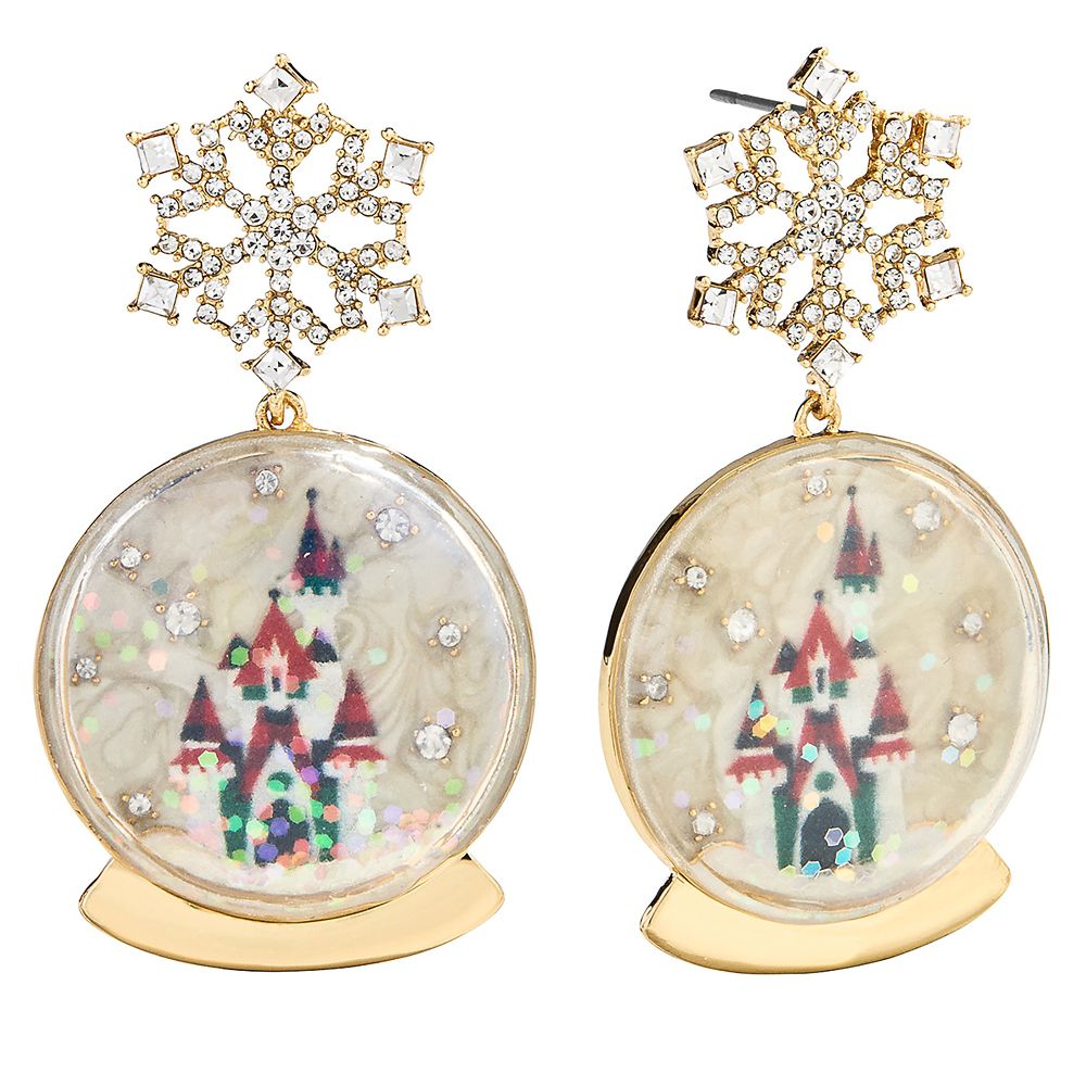 Cinderella Castle Snowglobe Drop Earrings by BaubleBar – Walt Disney World