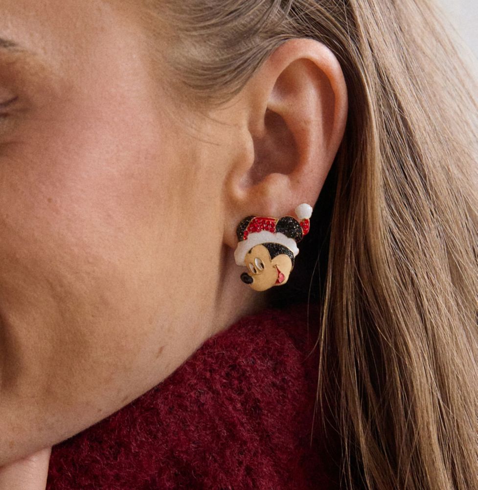 Santa Mickey Mouse Icon Stud Earrings by BaubleBar