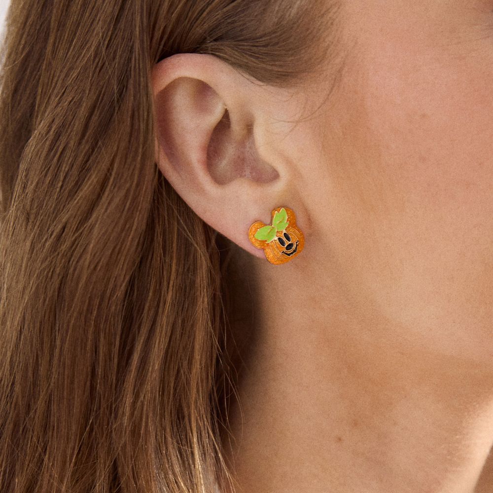 Minnie Mouse Jack-o'-Lantern Halloween Earrings by Bauble Bar
