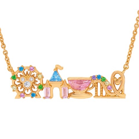 Girls Crew Disneyland Attractions Necklace by