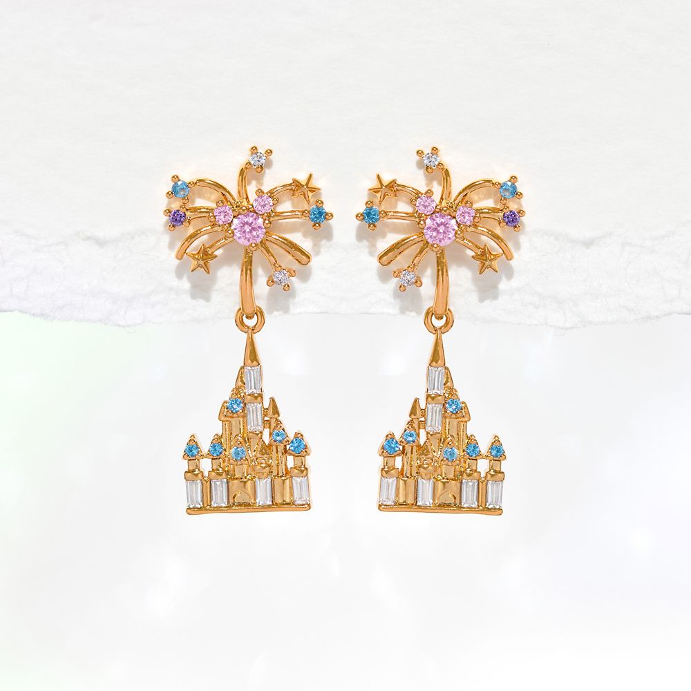 Fantasyland Castle Fireworks Dangle Earrings by Girls Crew
