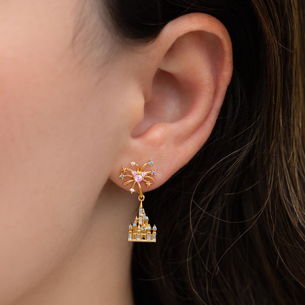 Fantasyland Castle Fireworks Dangle Earrings by Girls Crew