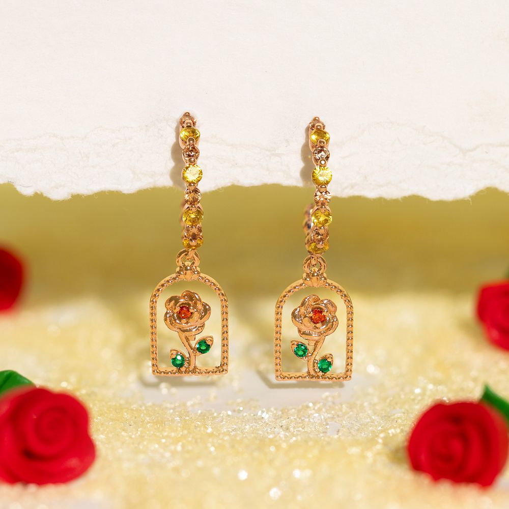 Enchanted Rose Earrings by Girls Crew &ndash; Beauty and the Beast