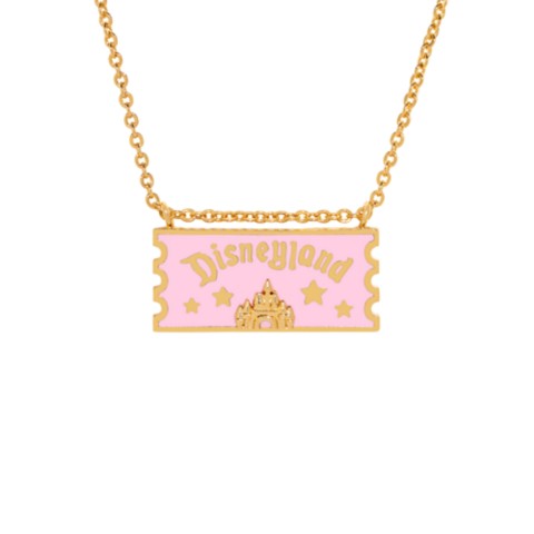 Girls Crew Disneyland Ticket Pendant Necklace by