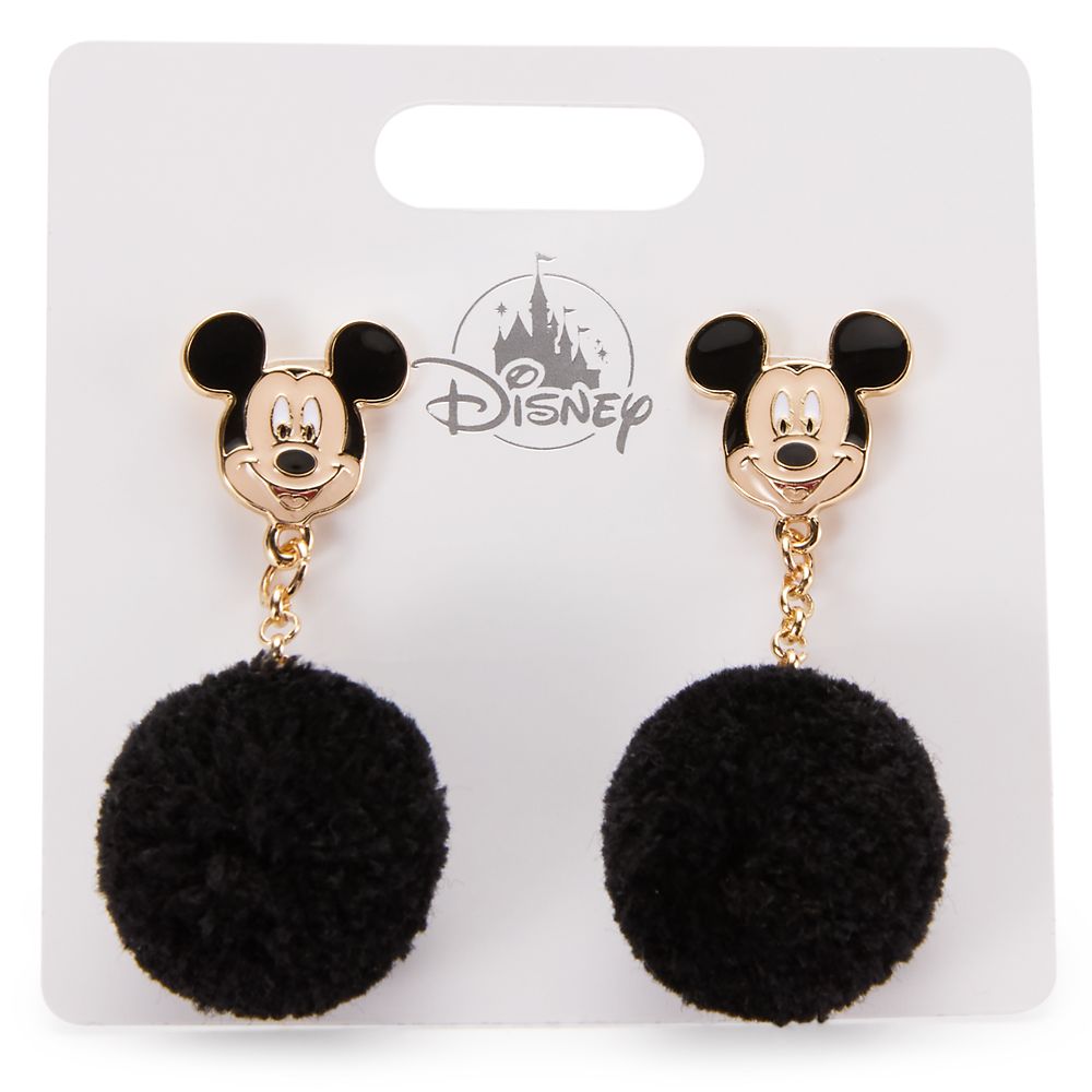Mickey Mouse Pom Pom Earrings