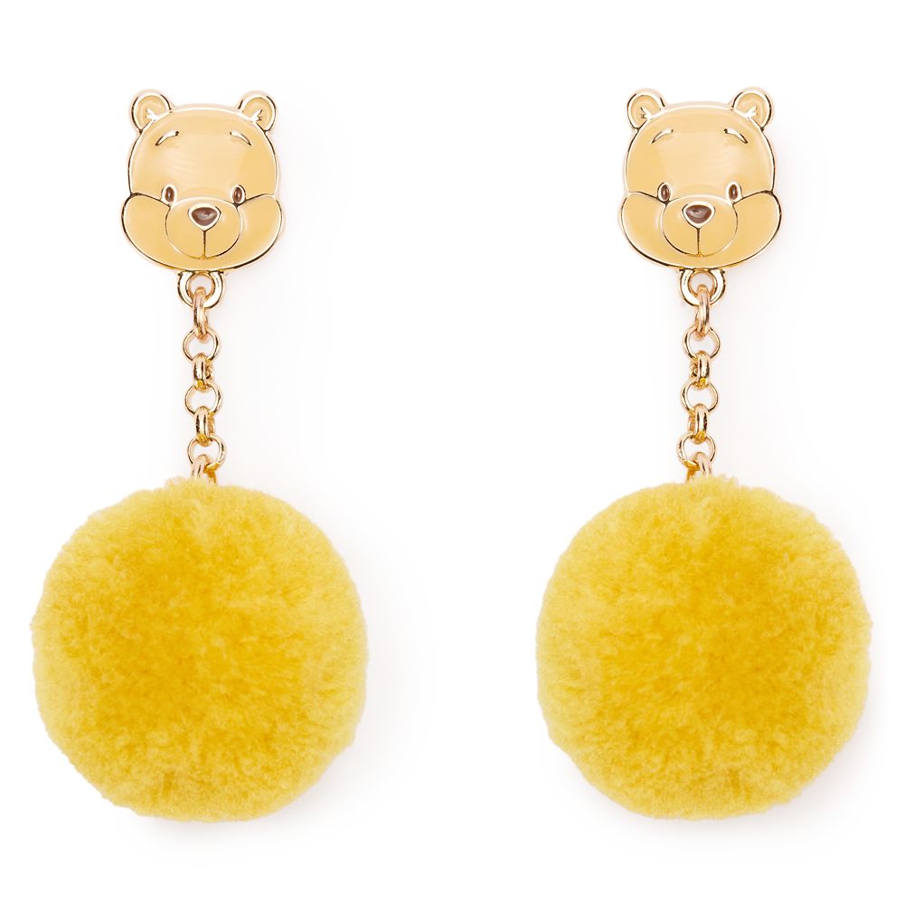 Winnie the Pooh Pom Pom Earrings