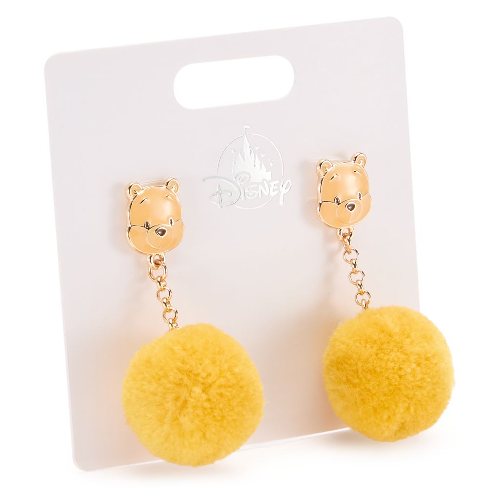 Winnie the Pooh Pom Pom Earrings