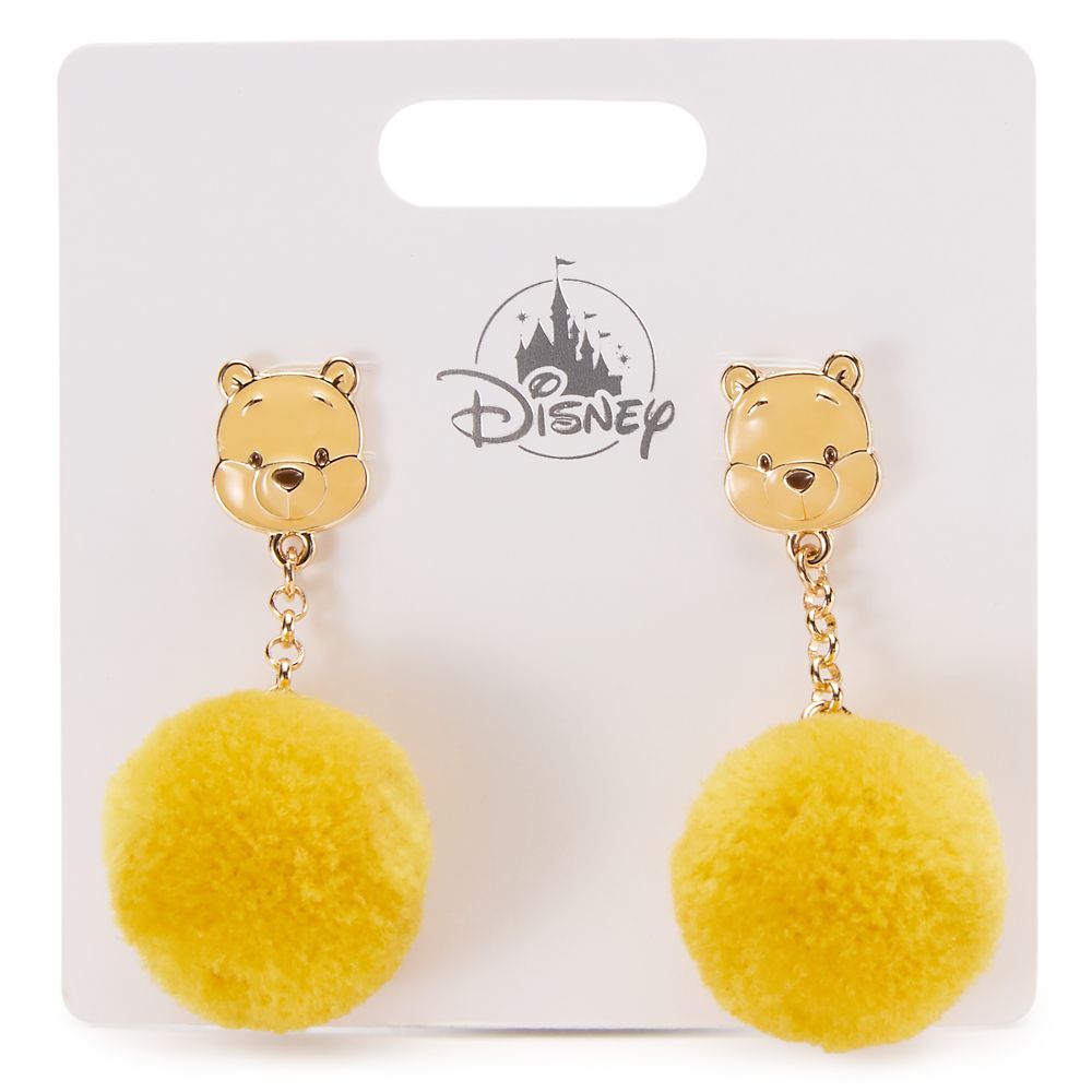 Winnie the Pooh Pom Pom Earrings