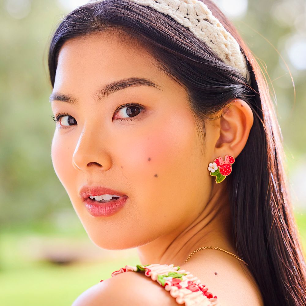 Minnie Mouse Icon Strawberry Stud Earrings