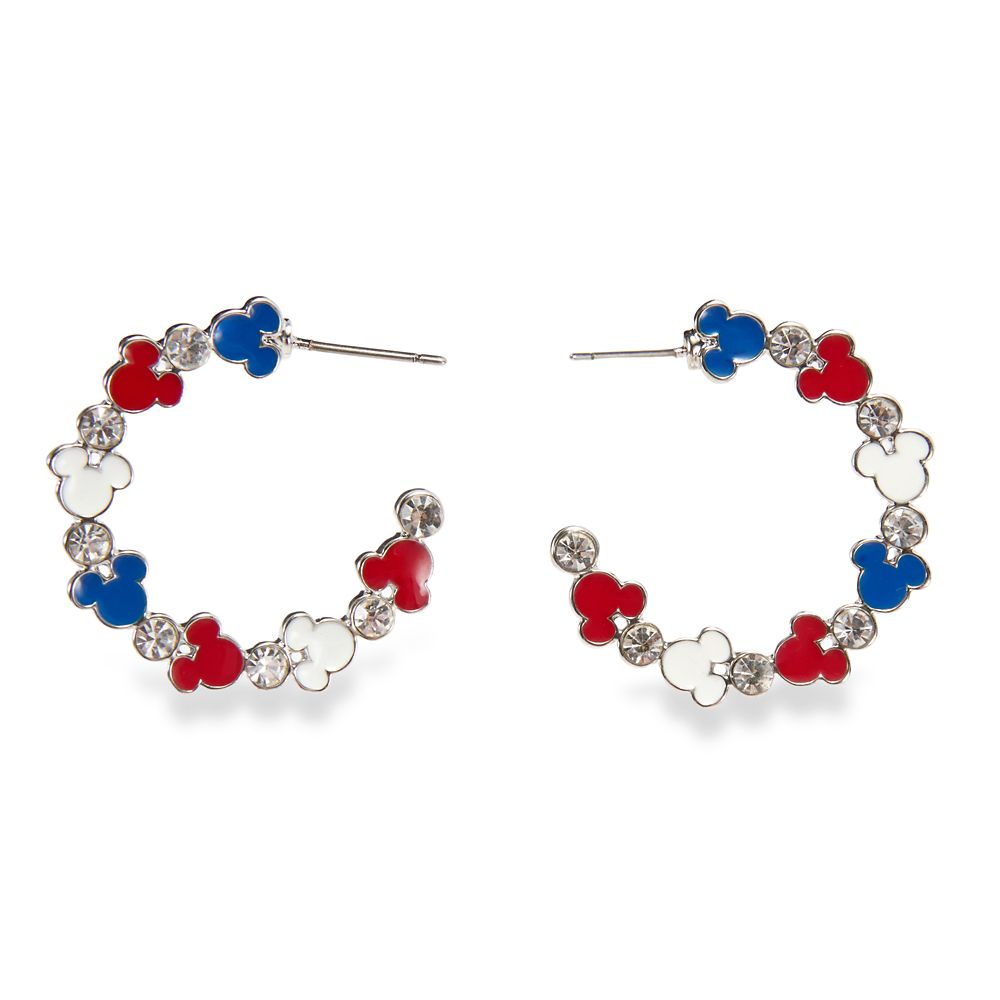 Mickey Mouse Icon Half Hoop Earrings
