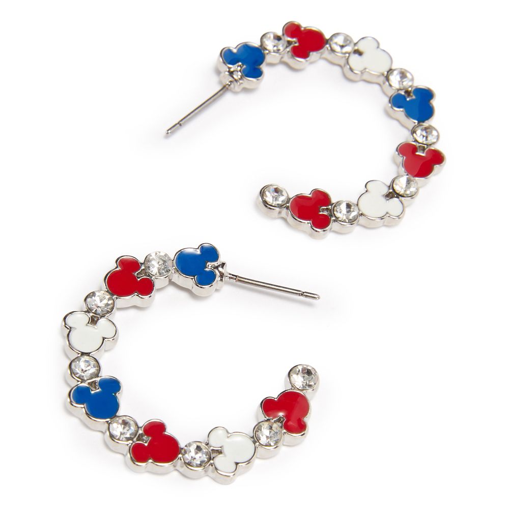 Mickey Mouse Icon Half Hoop Earrings