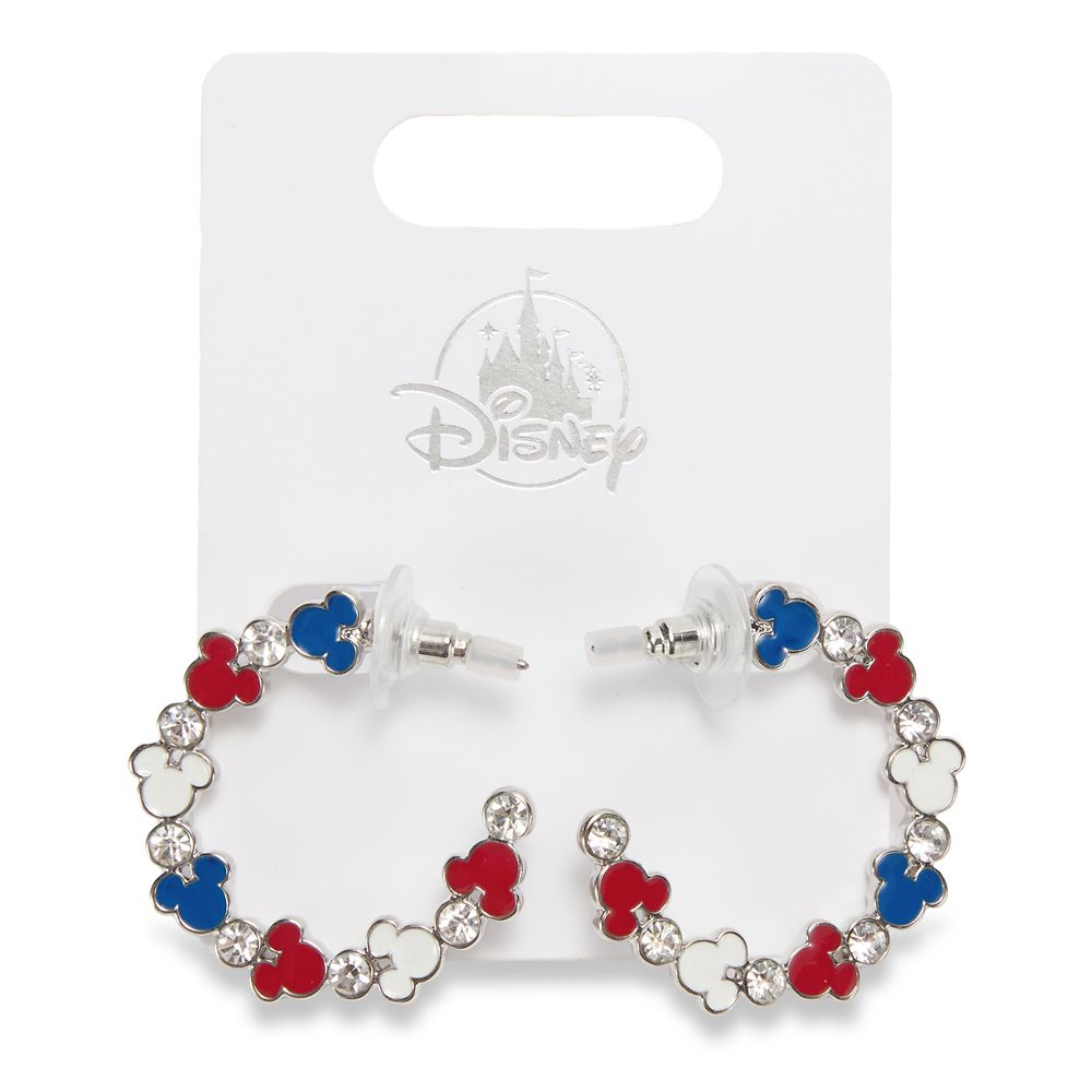 Mickey Mouse Icon Half Hoop Earrings