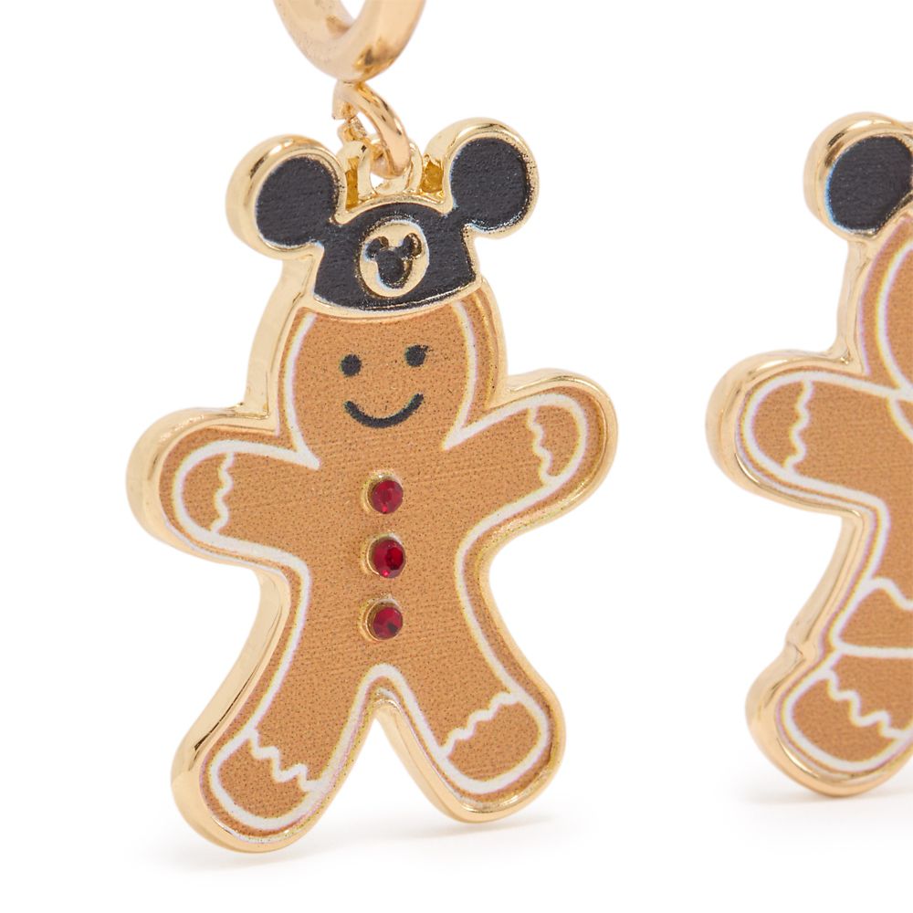 Mickey and Minnie Mouse Gingerbread Hoop Earrings