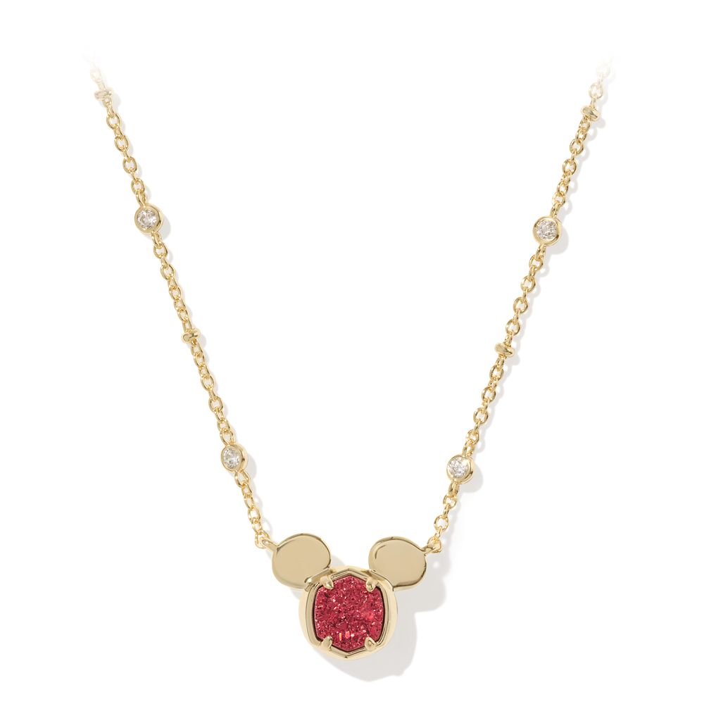 Mickey Mouse Icon Short Necklace by Kendra Scott – Red | Disney Store