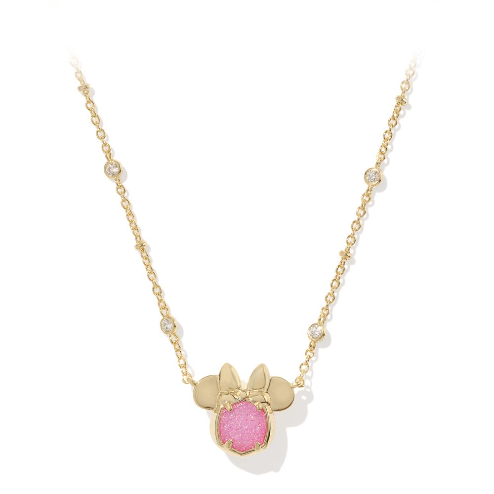 Minnie Mouse Icon Short Necklace by Kendra Scott – Pink | Disney Store